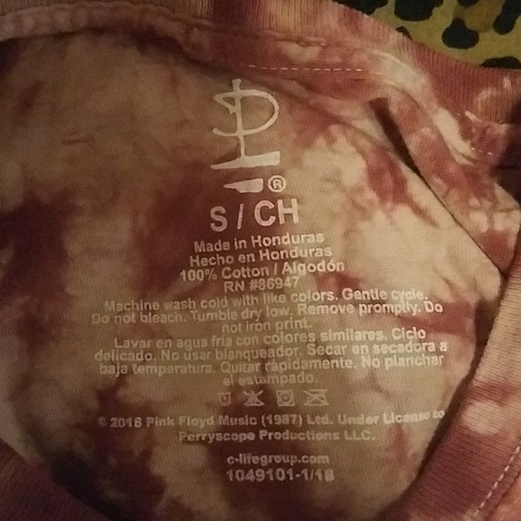 Pink Floyd tie-dyed crop top - Picture 4 of 4